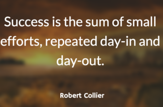 Success is the sum of small efforts, repeated day-in and day-out.